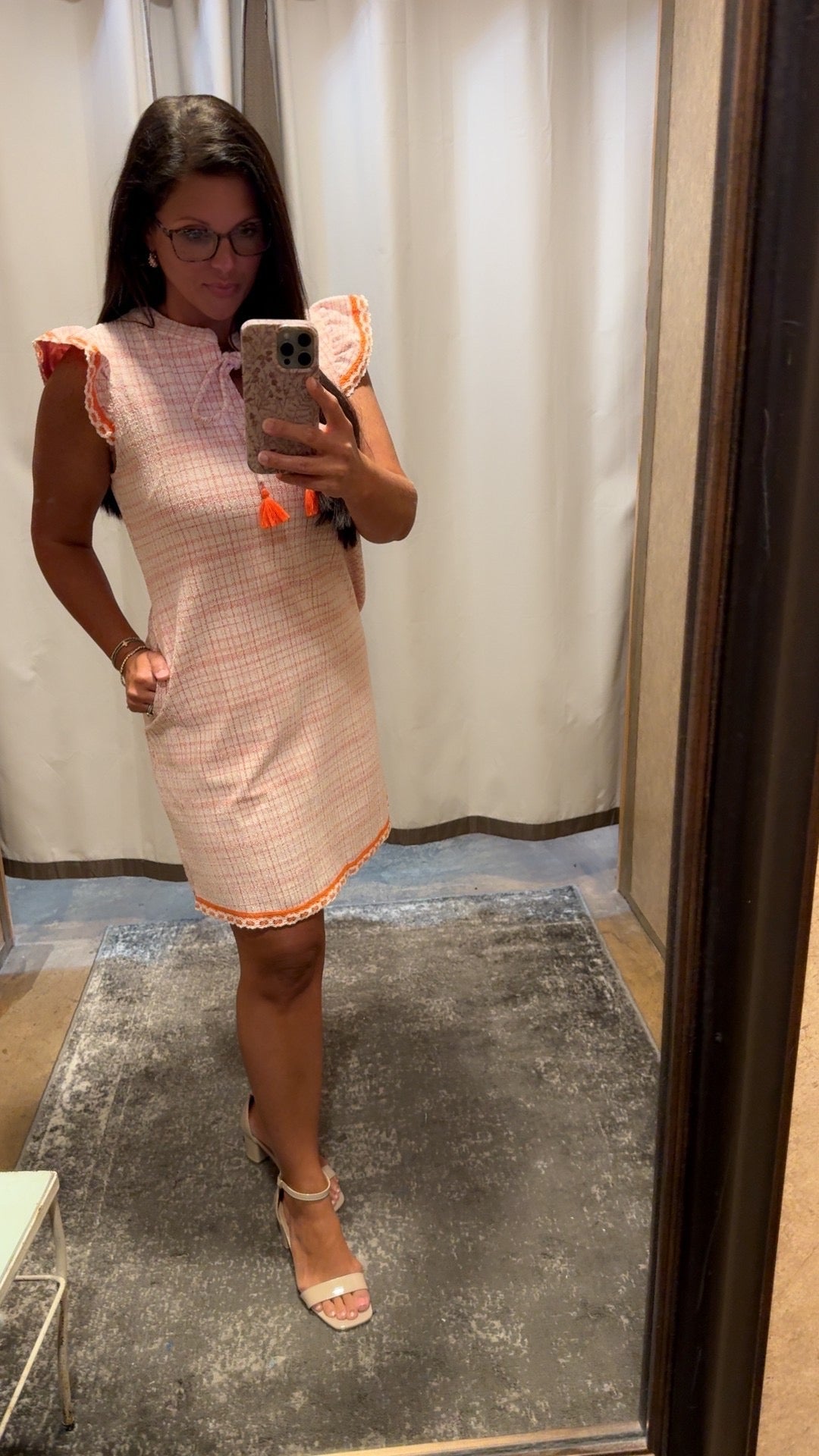 WHITE JACQUARD SHIFT DRESS