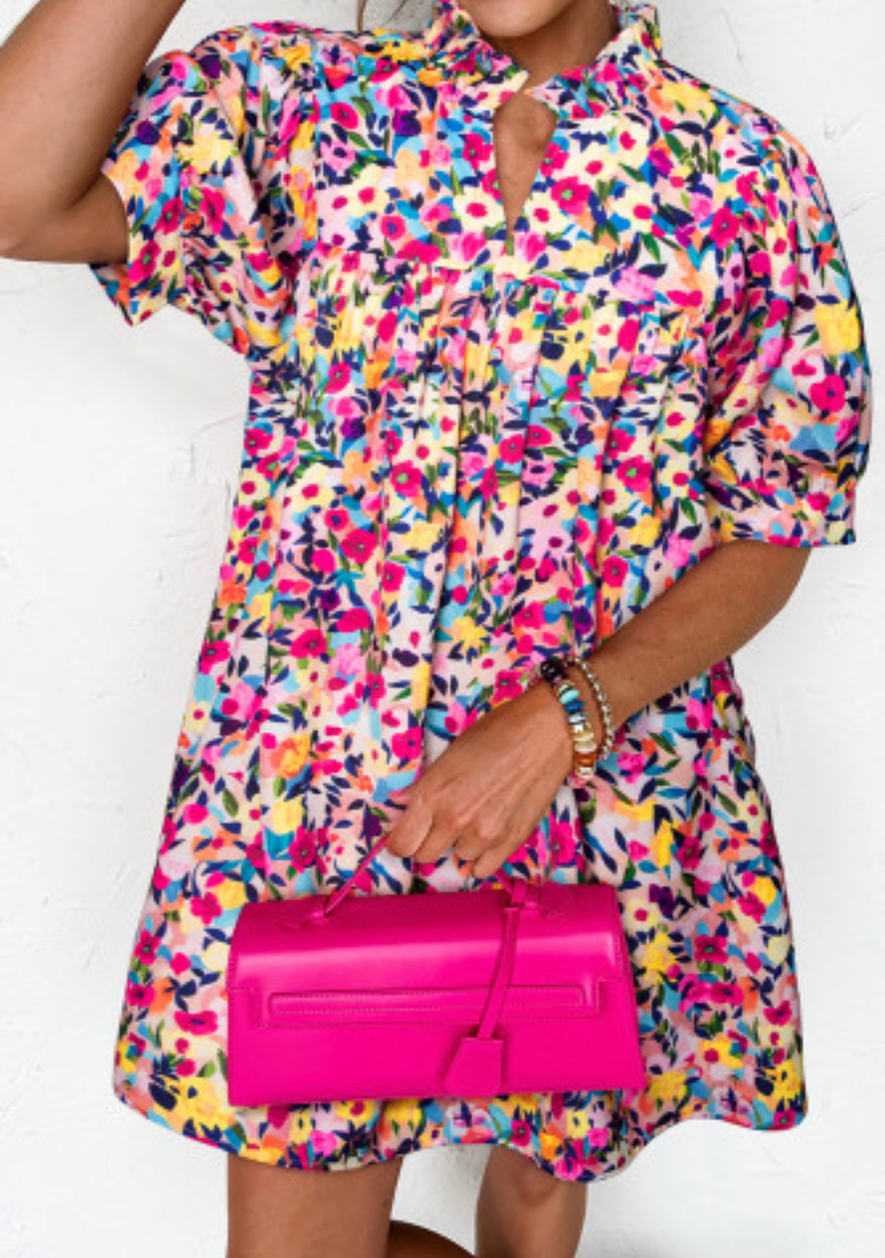 NEVER BOTHERED FLORAL DRESS