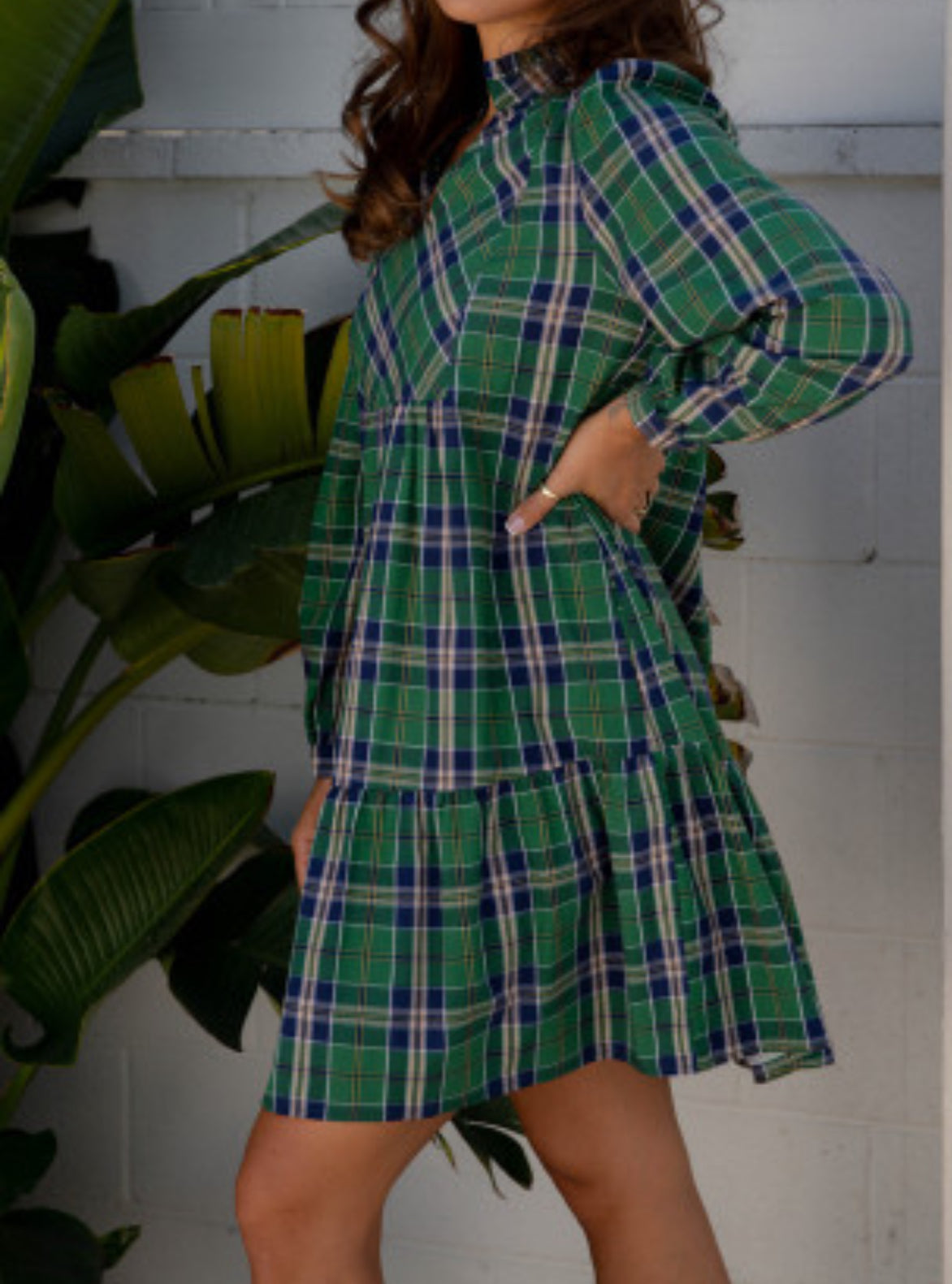 PLAID TO MEET YOU MINI DRESS
