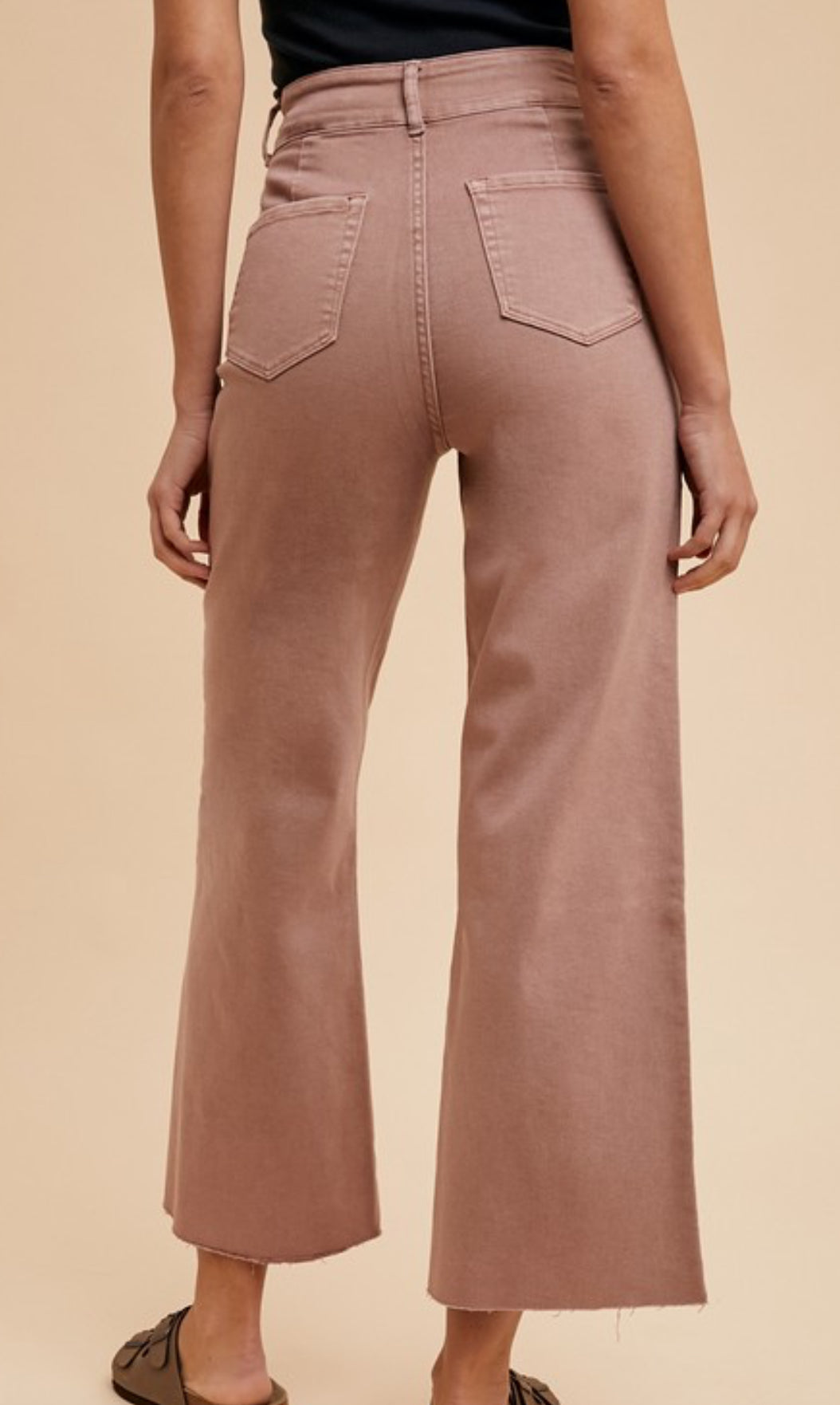 DRIED ROSE WIDE LEG JEANS