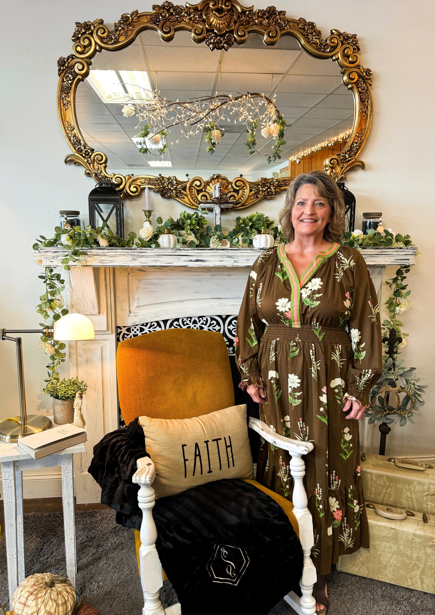 MARISOL BROWN MIDI DRESS