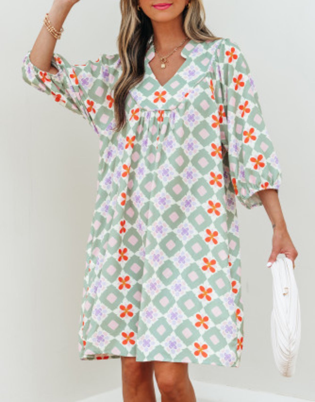 NEW SETTINGS GEOMETRIC MINI DRESS