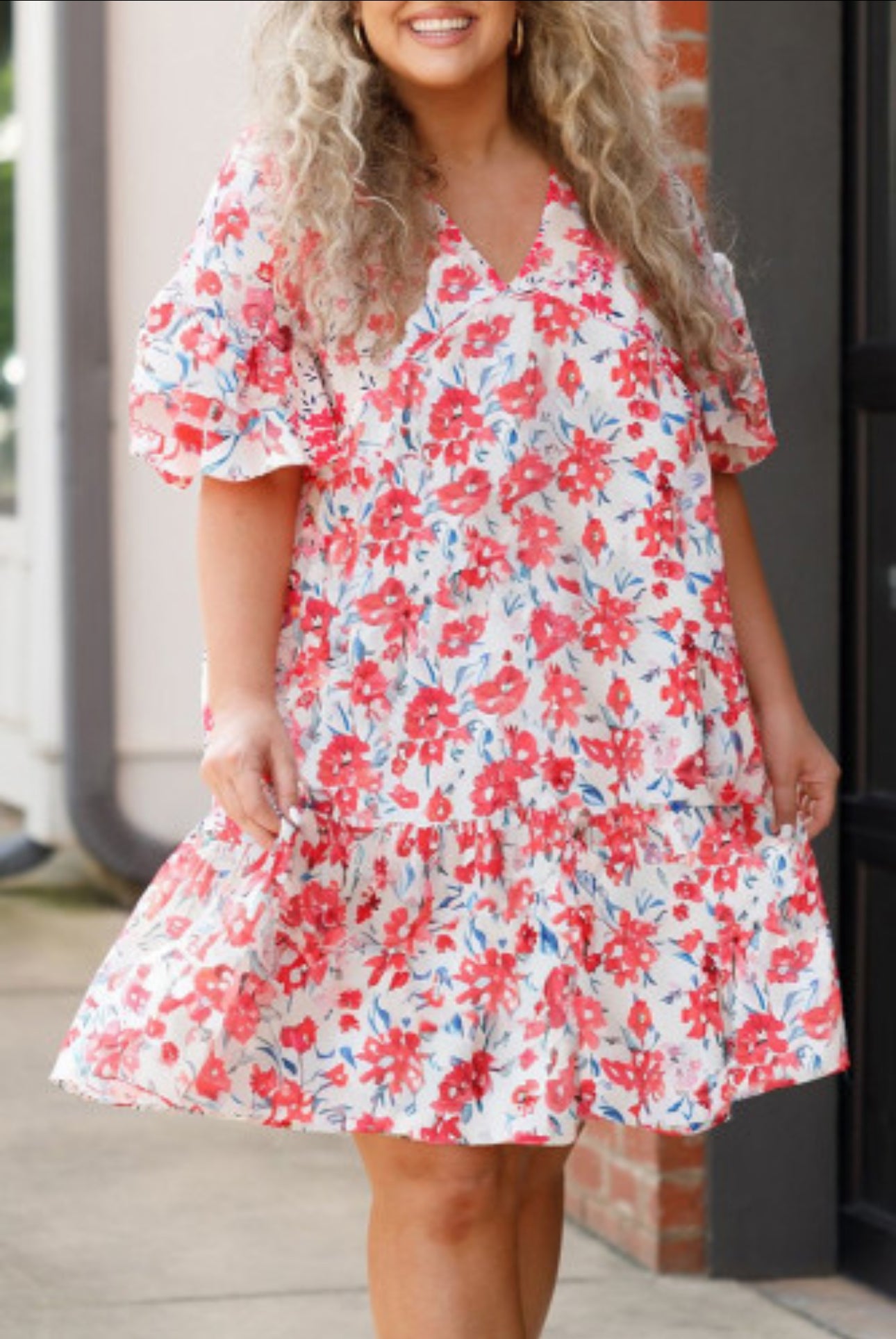 CURVY STELLA FLORAL DRESS