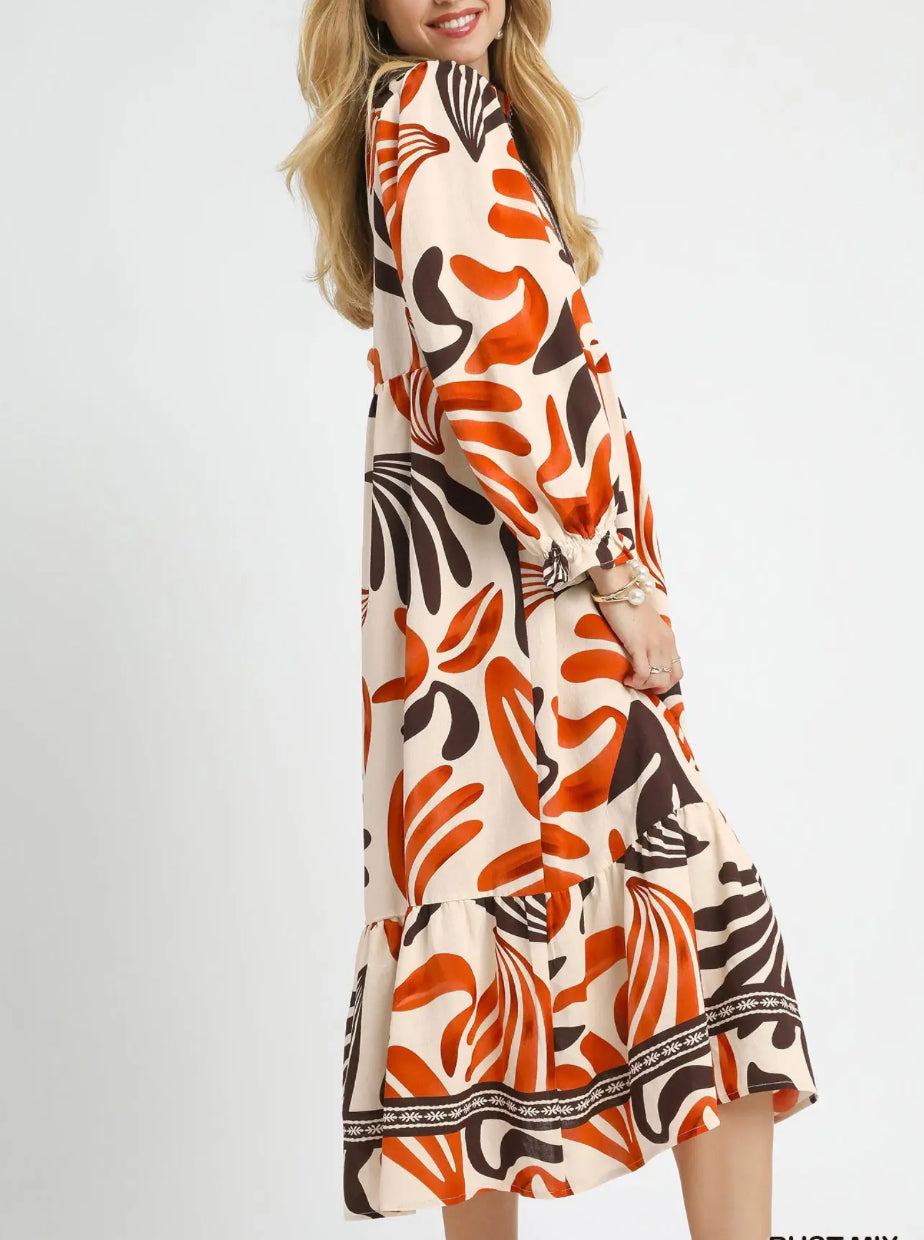 THALIA LEAF MAXI DRESS