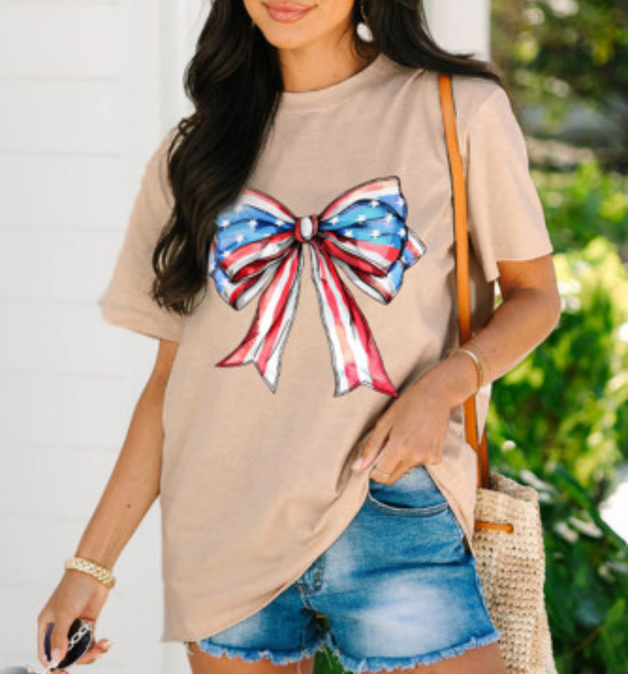 STARS STRIPES AND BOW GRAPHIC TEE