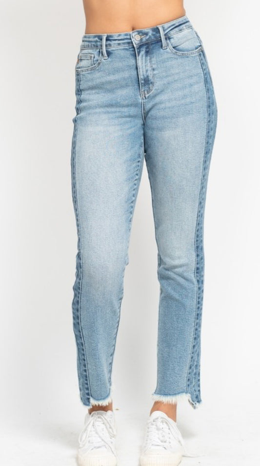 JUDY BLUE SIDE DENIM JEANS