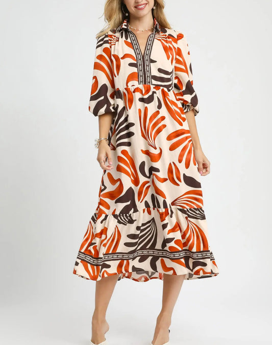 THALIA LEAF MAXI DRESS