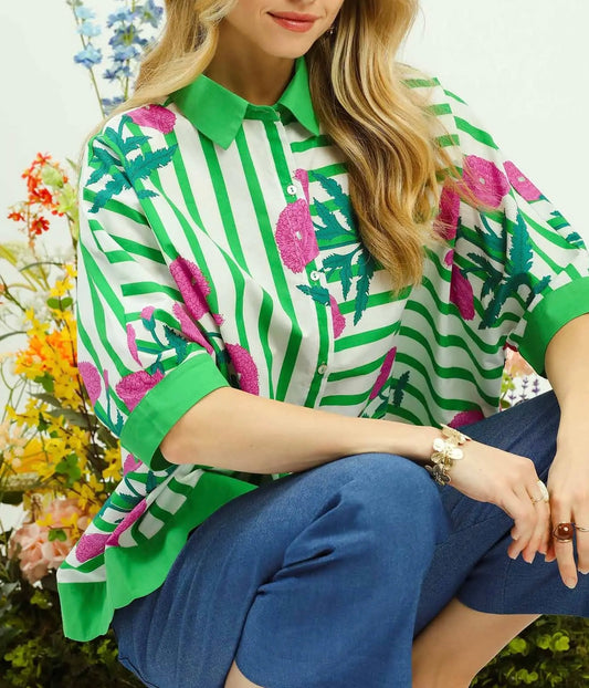 HOLD ME TOGETHER STRIPE TOP