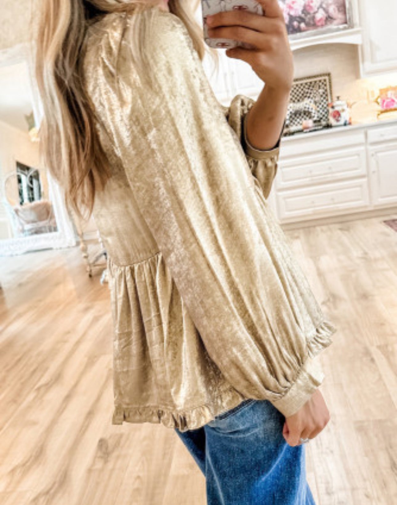 FADE AWAY METALLIC BLOUSE