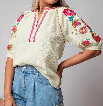 SUNNY MEADOW FLORAL BLOUSE