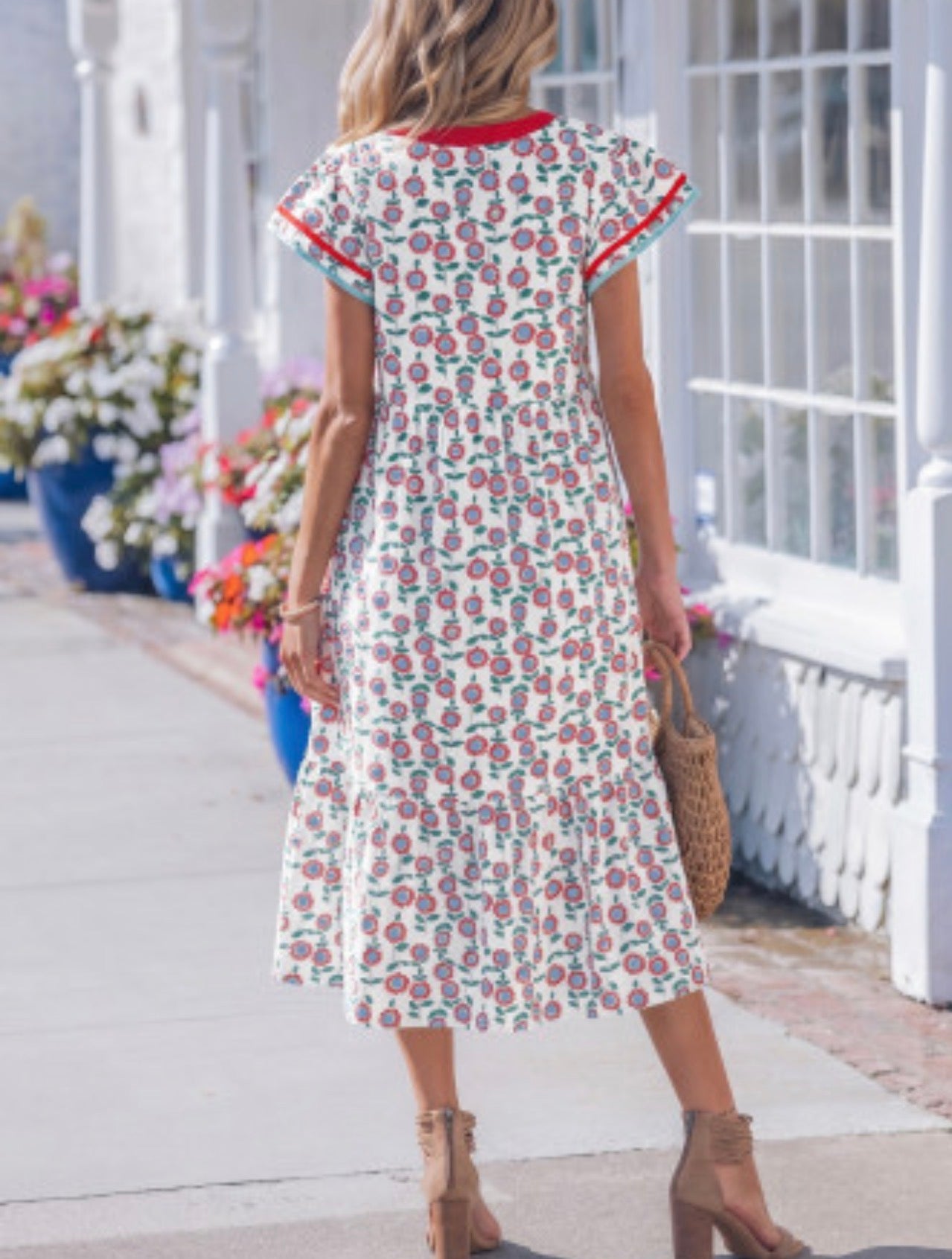 DIXIE FLORAL MIDI DRESS
