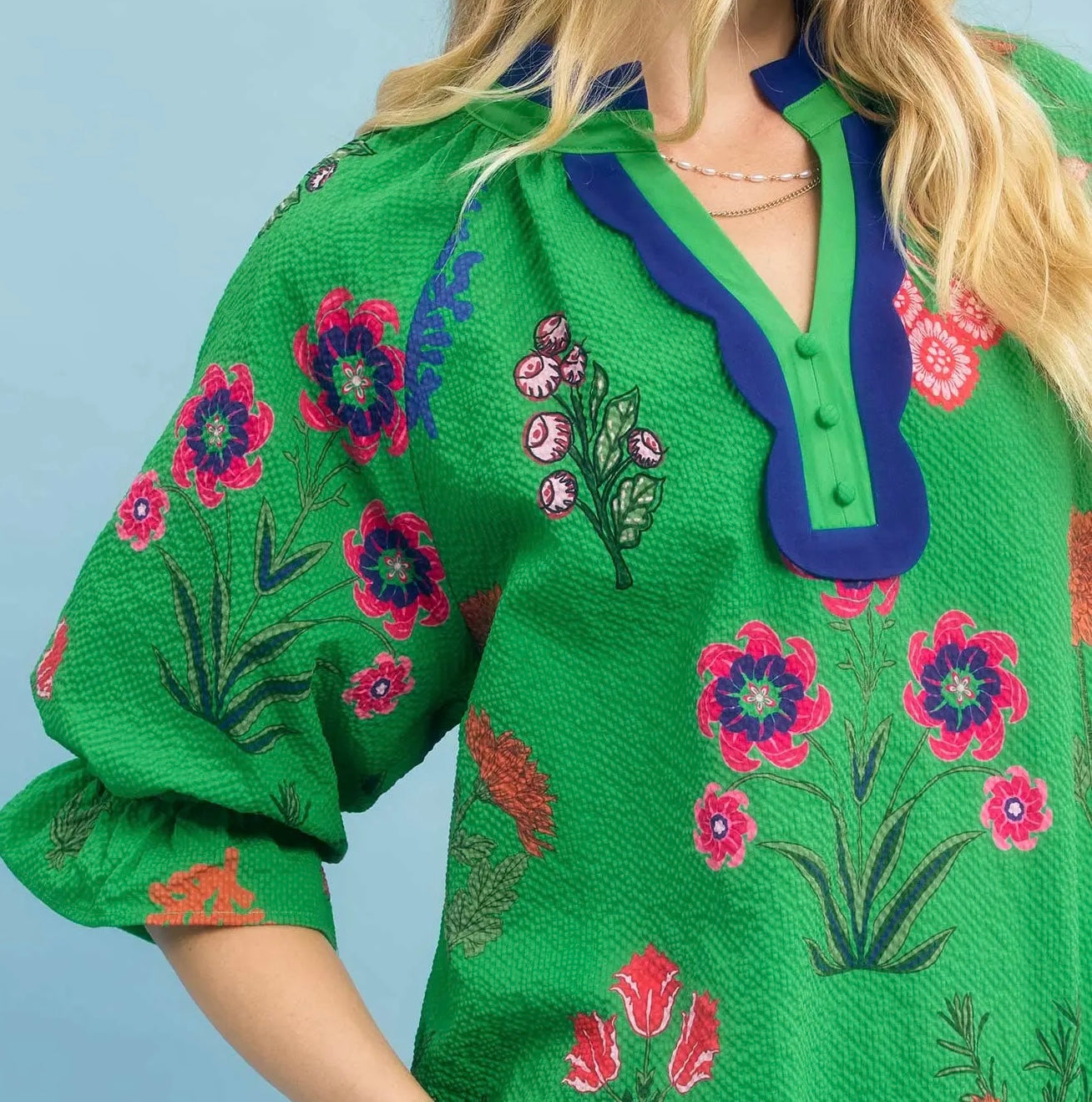 ISLAND BREEZE FLORAL BLOUSE
