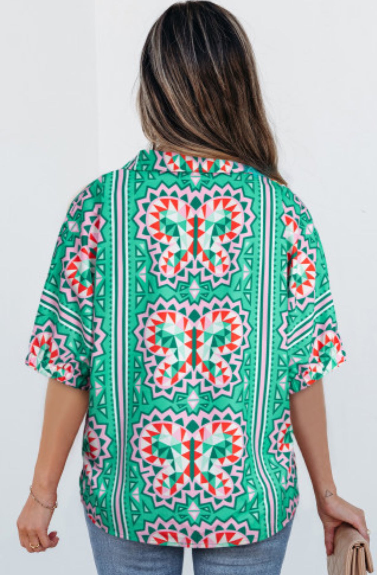 TILLIE ABSTRACT BLOUSE