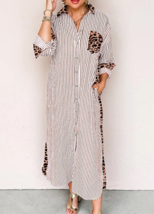 BREE LEOPARD MIDI DRESS