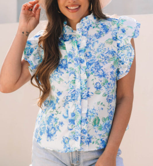 KEEP CALLING FLORAL BLOUSE