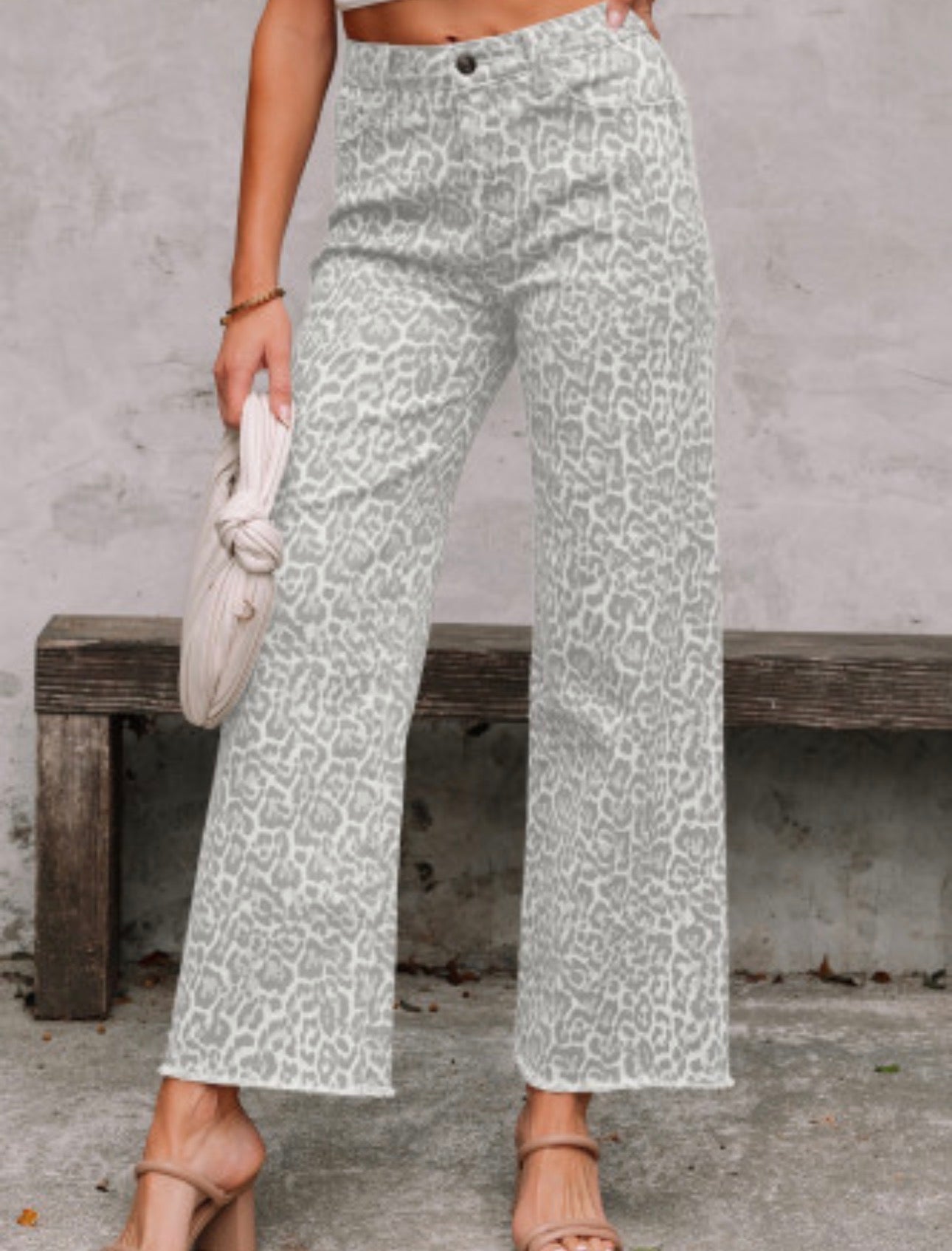 GREY LEOPARD JEANS