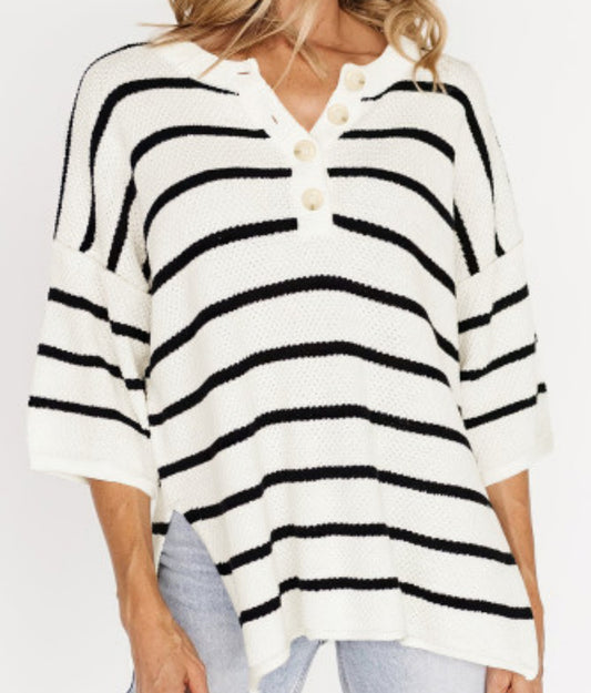 KEY TO STYLE STRIPE TOP