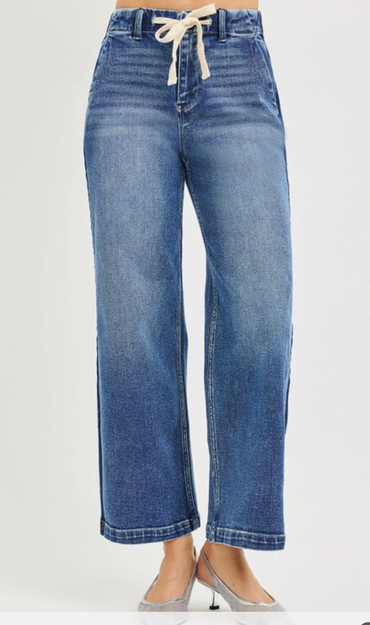 Risen Tie Them Up Cropped Jeans