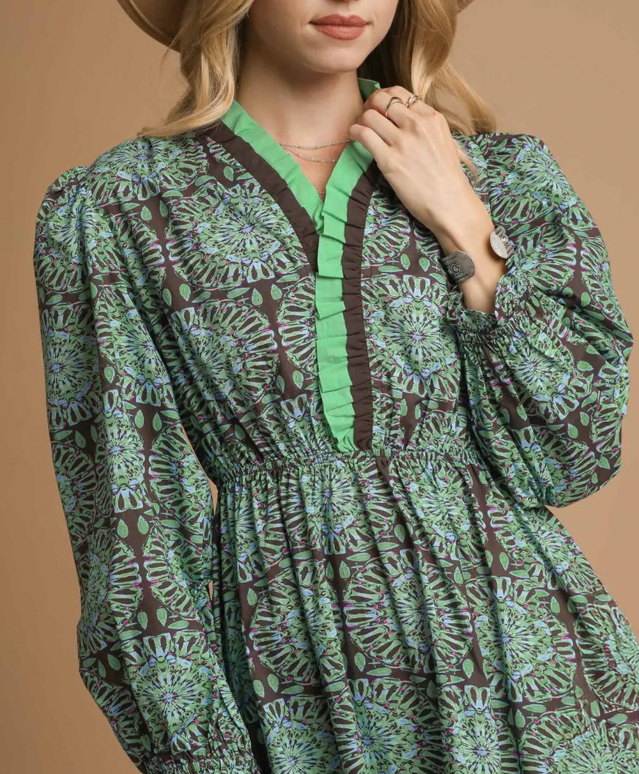 MINT CHOCOLATE MINI DRESS