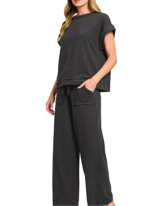 CURVY HEATHER SHEREE PANT SET