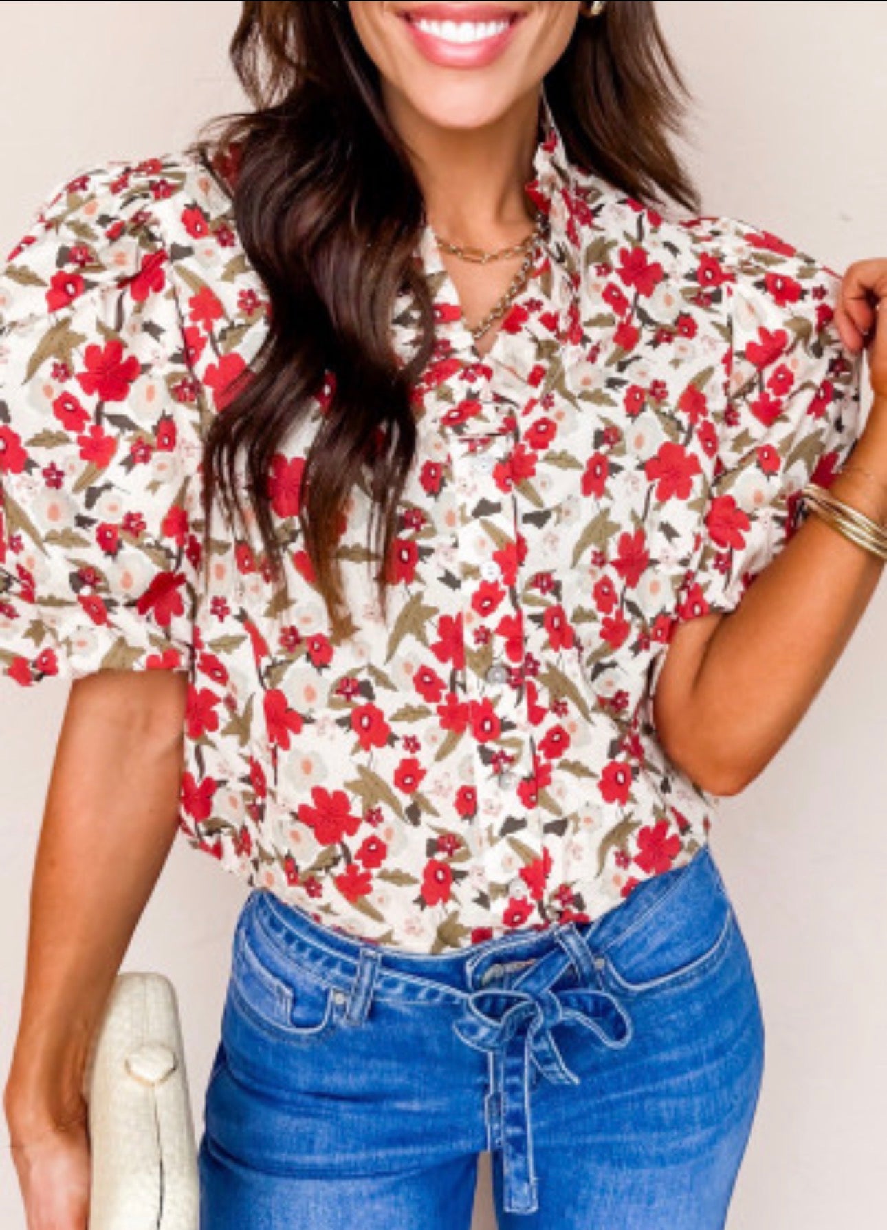 BRIGHTEN YOUR LOOK FLORAL BLOUSE