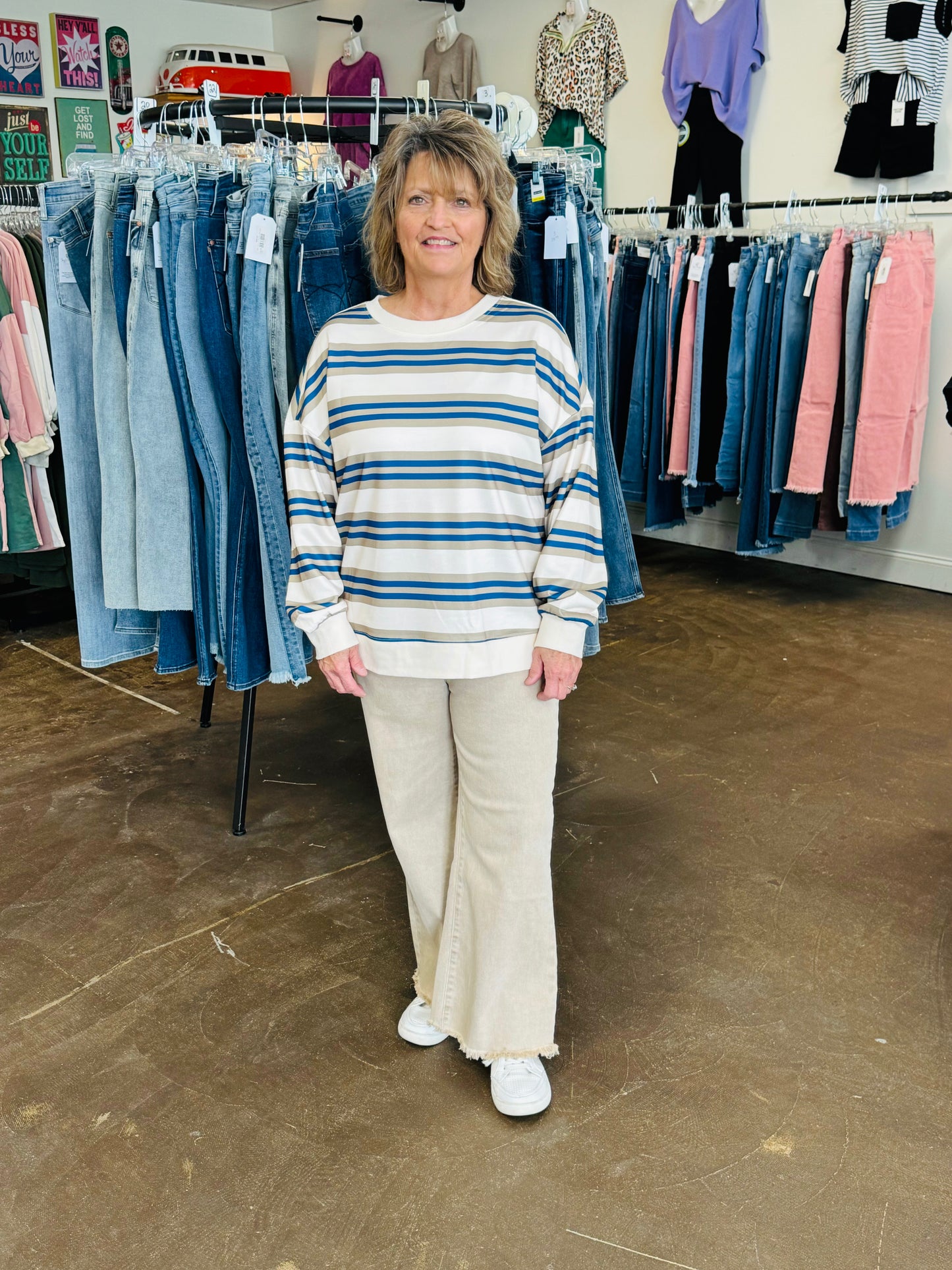 EVERY WHICH WAY STRIPE TOP