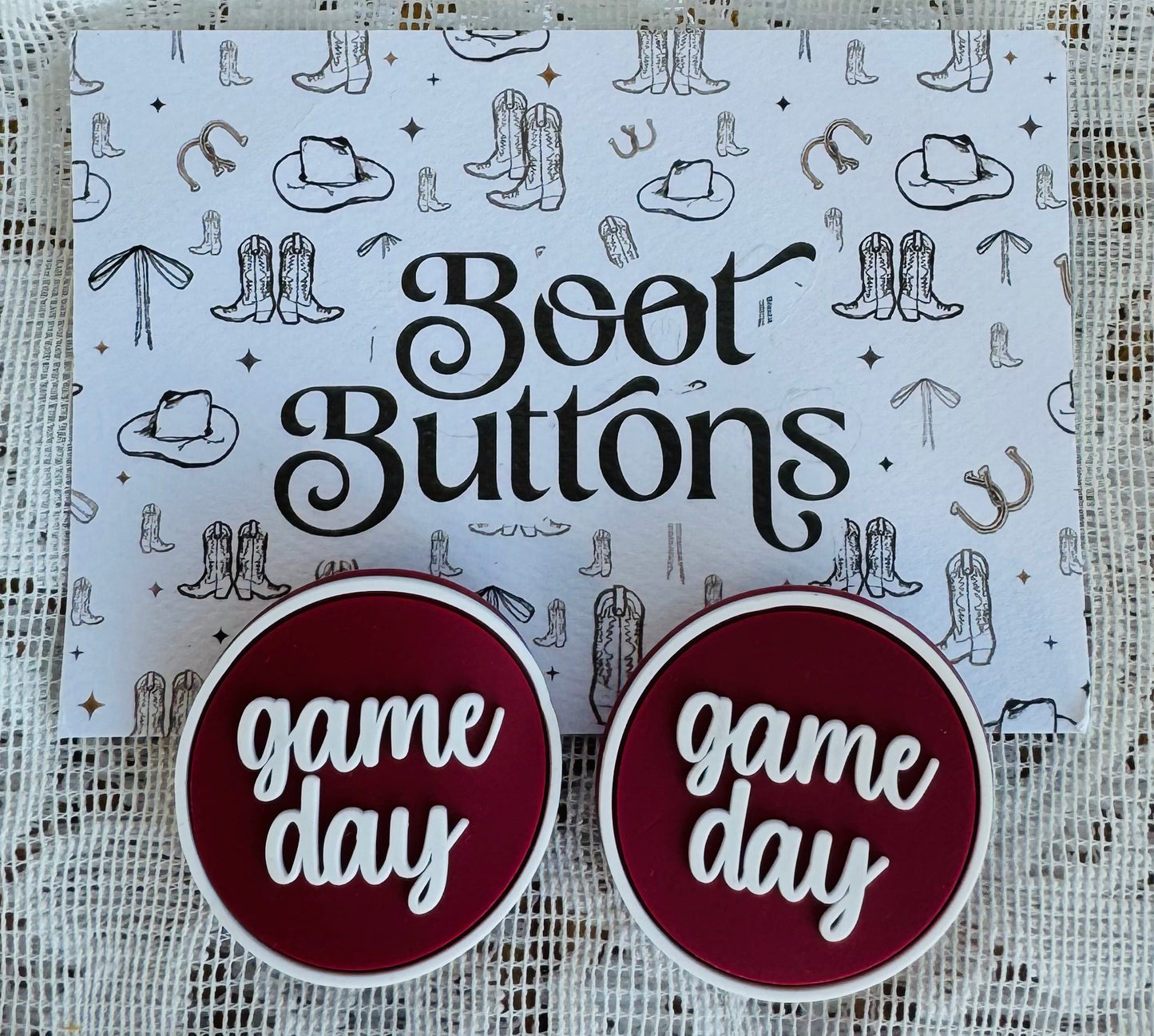 GAME DAY BOOT BUTTONS