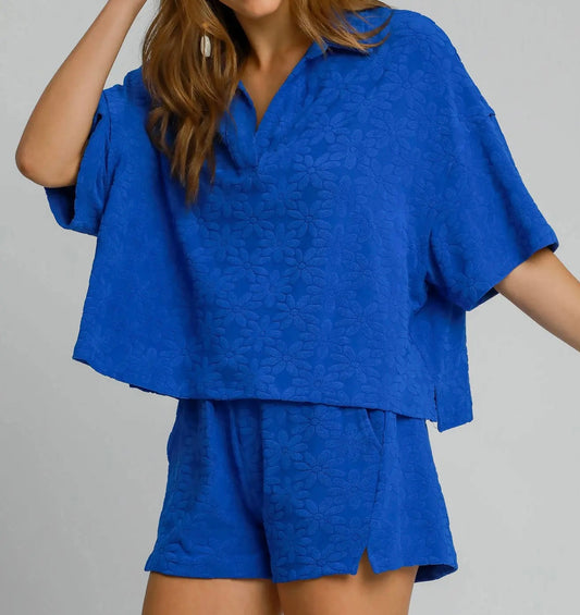 ROYAL FLOWER SHORT SET