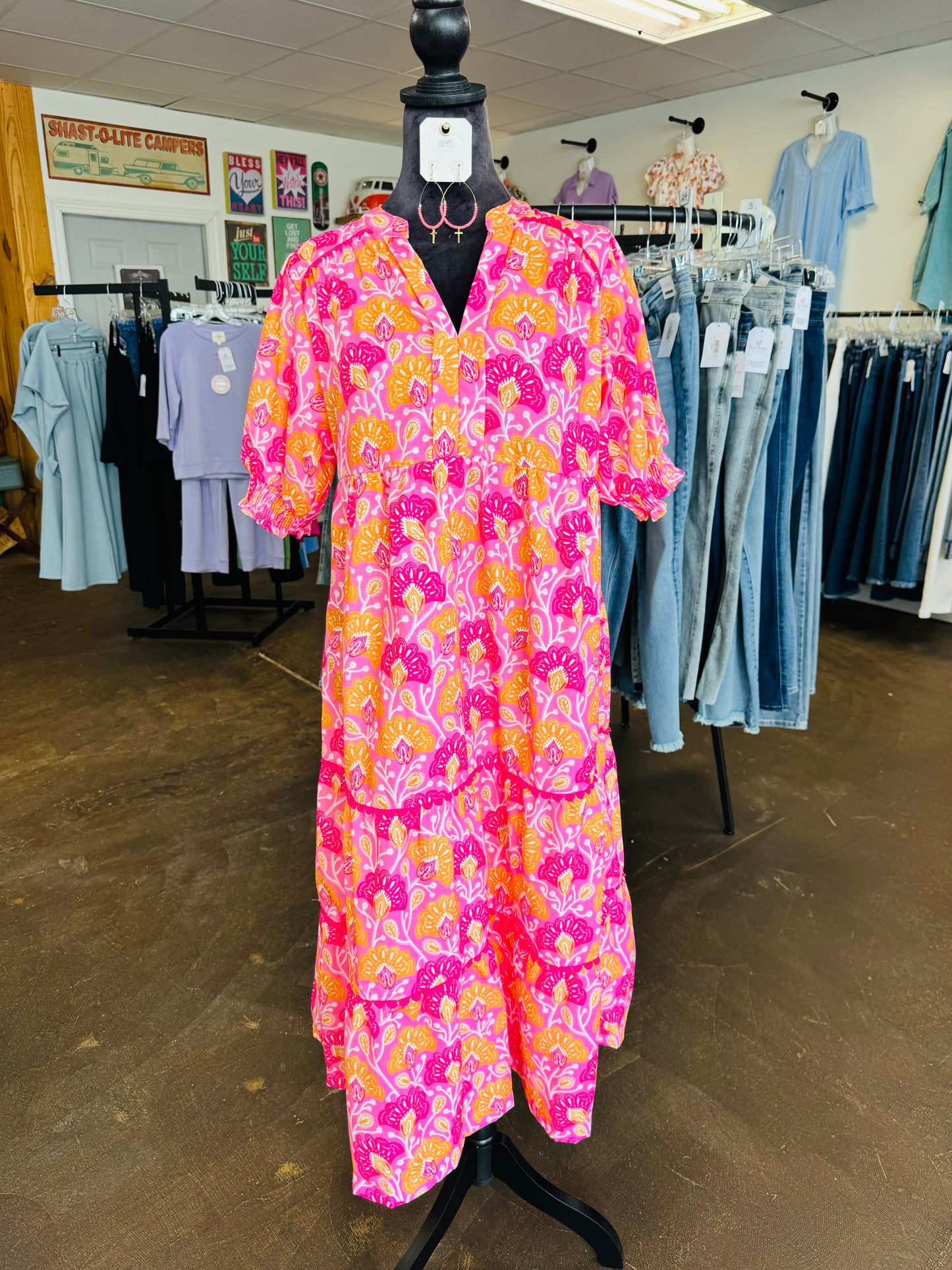 ALABAMA WAVES MIDI DRESS
