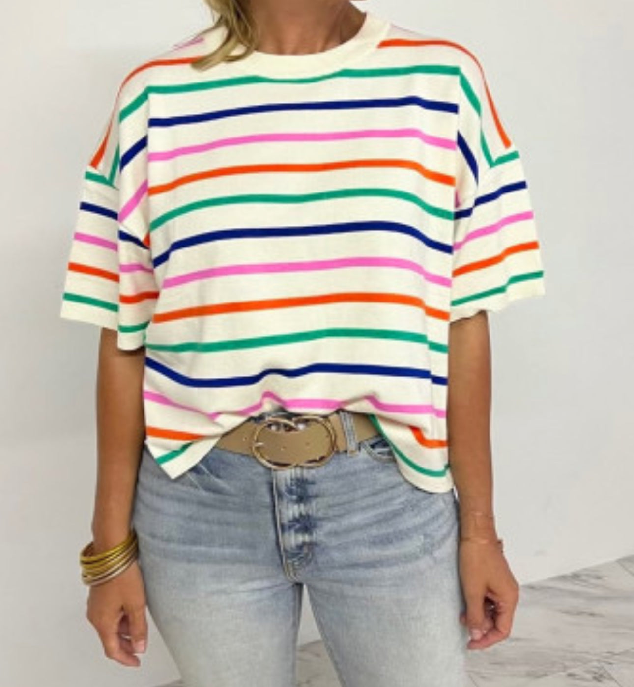 SIDE TO SIDE STRIPED TOP