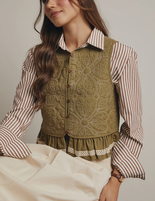 TRACKING TIME QUILTED VEST