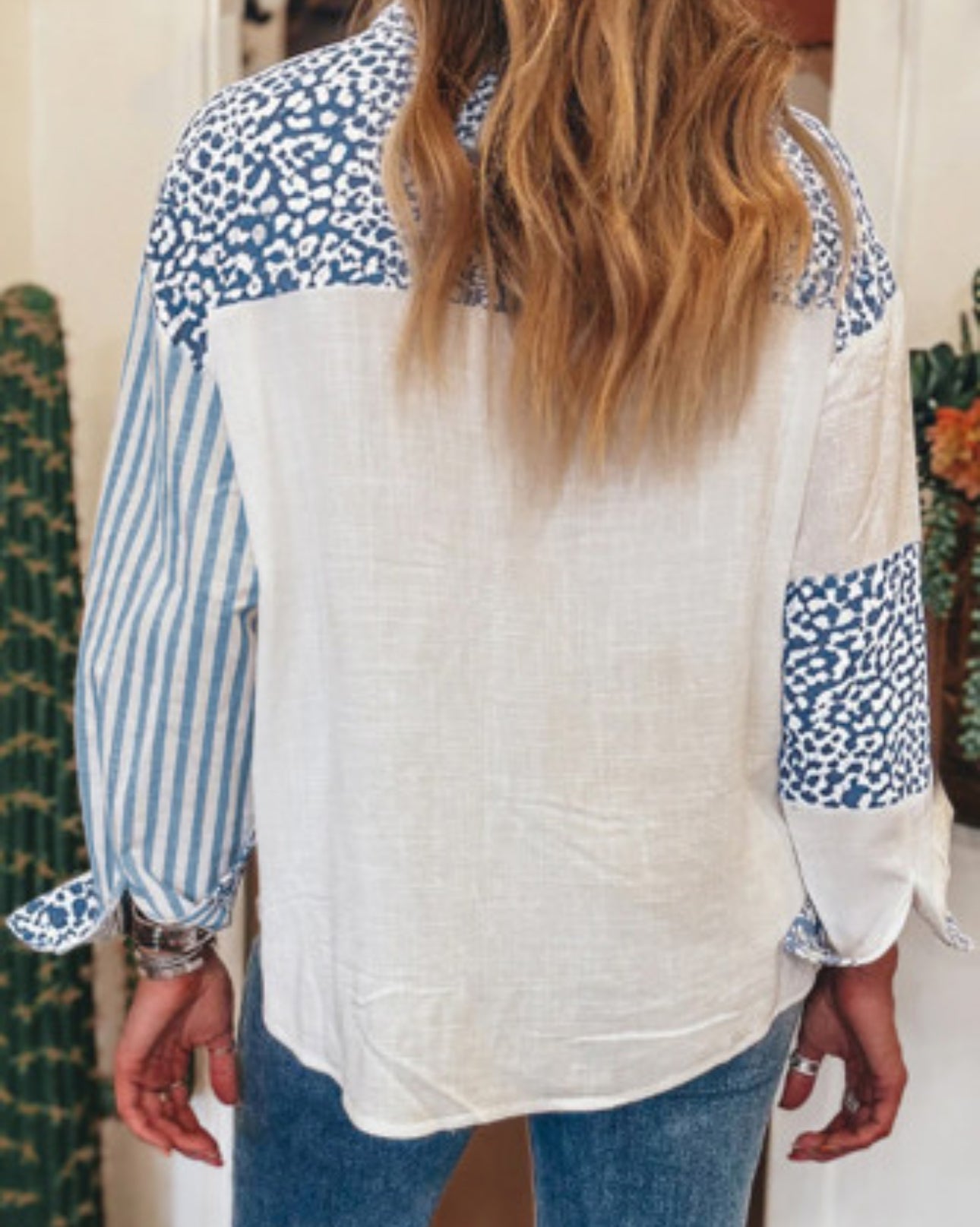 WREN LEOPARD STRIPED SHIRT