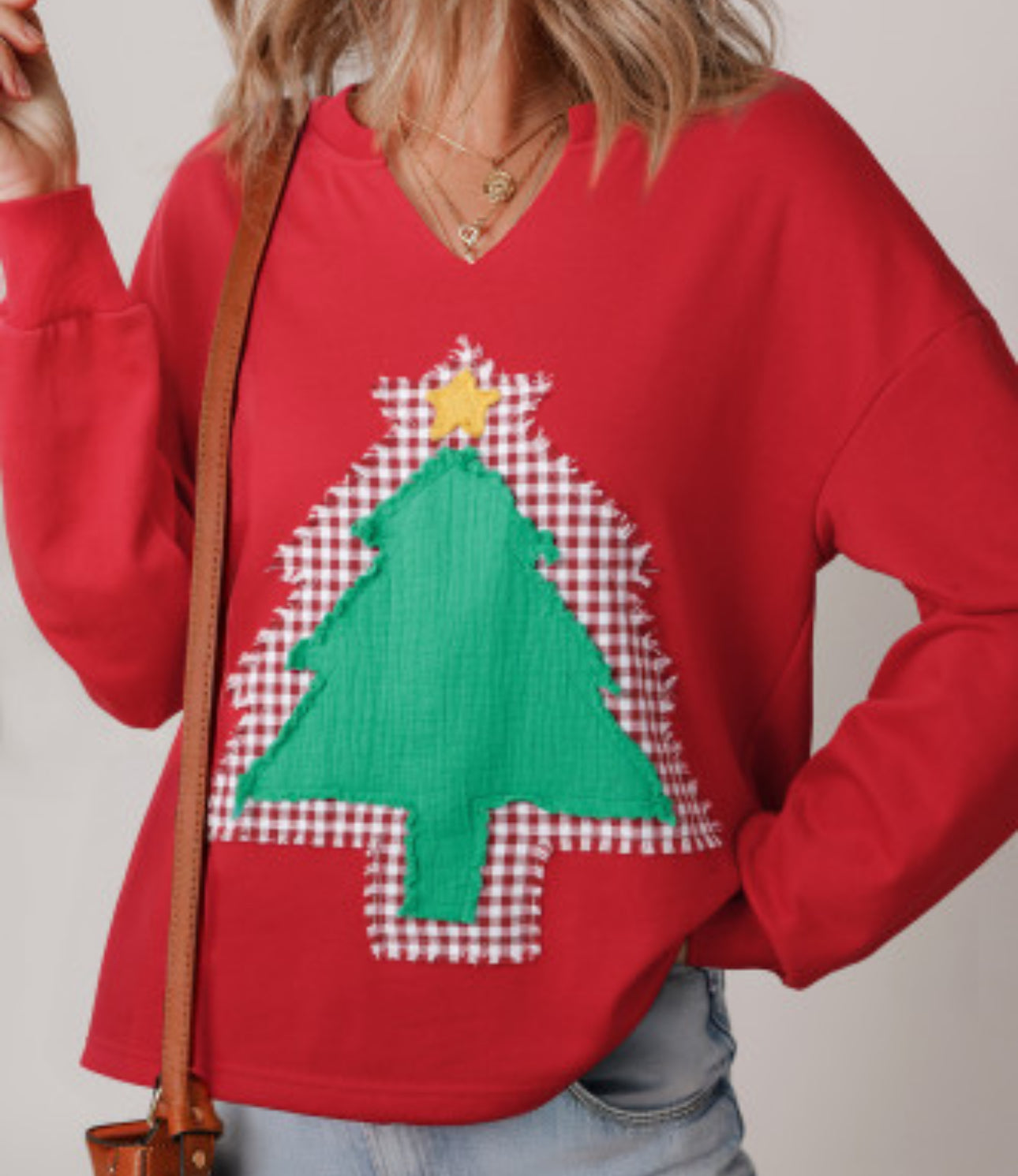 PATCHWORK TREE SWEATSHIRT