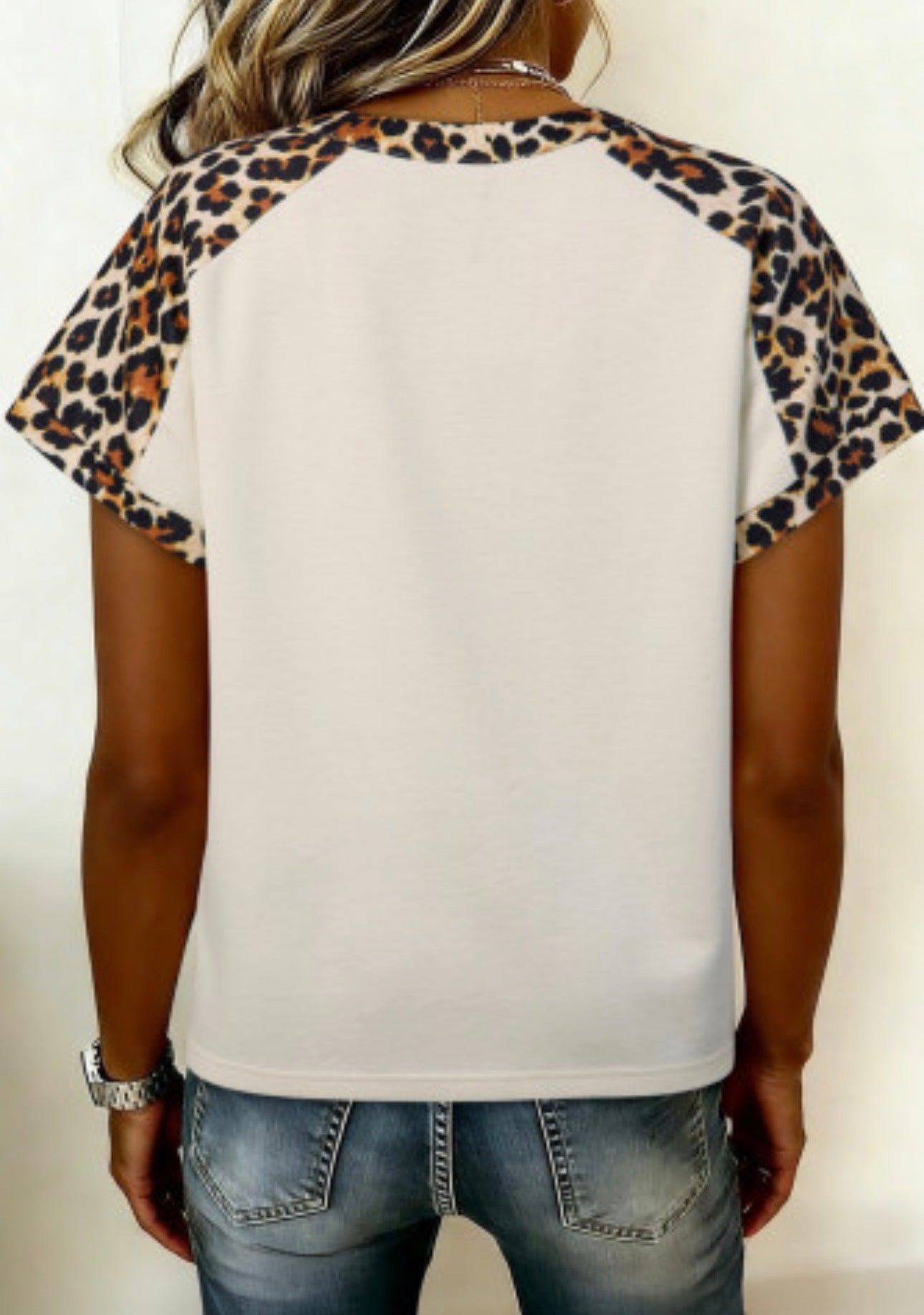 PALEMENTO LEOPARD COLLAR TOP