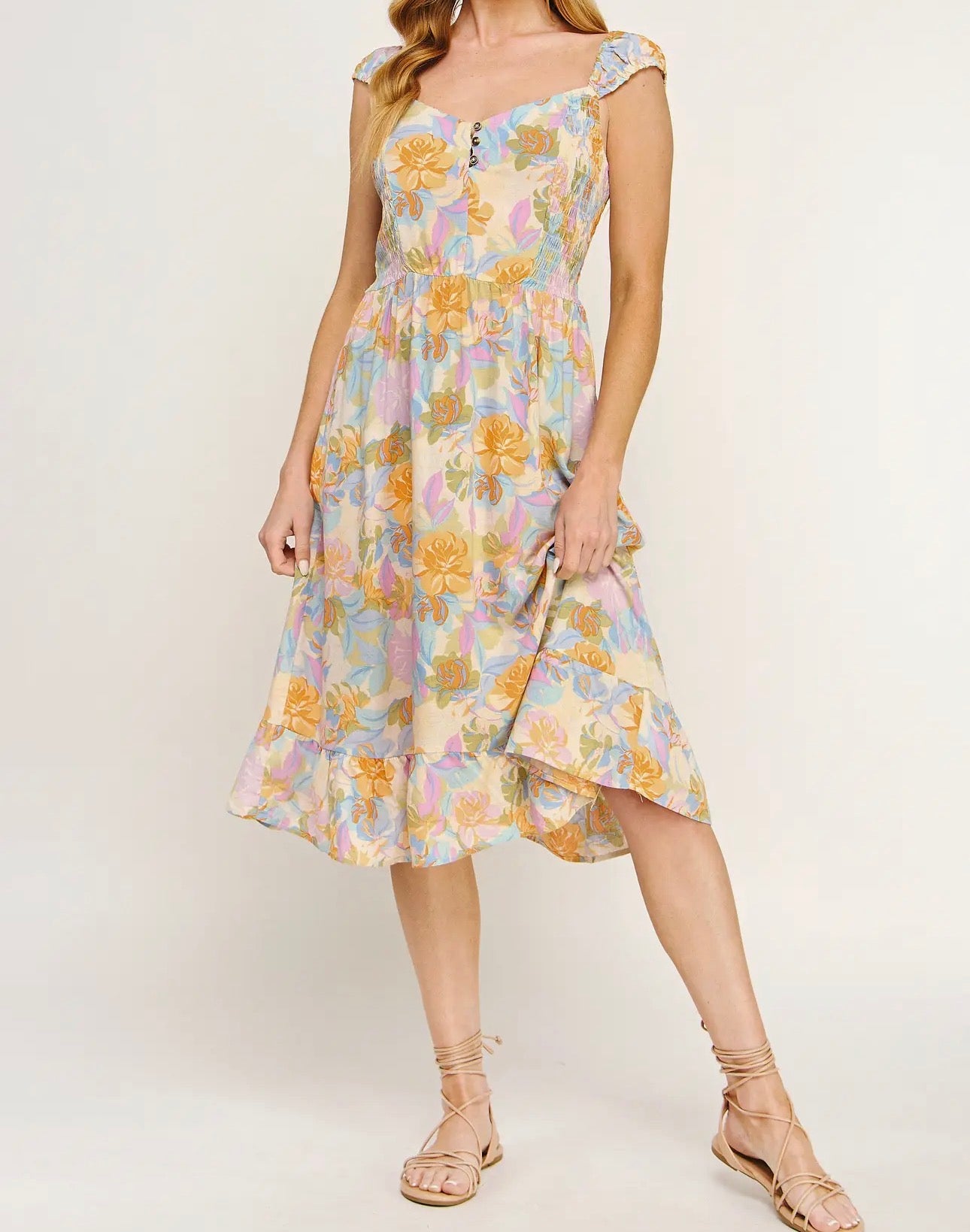 SADIE BETH FLORAL MINI DRESS