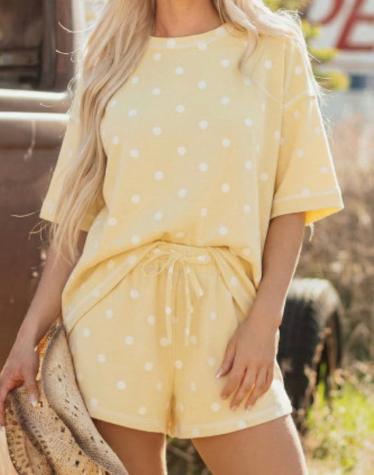 YELLOW POLKA DOT SET