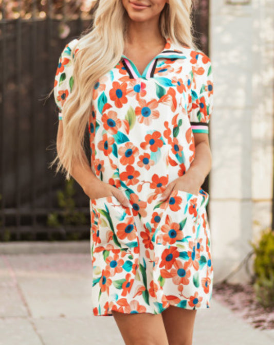 FIRST LOOK FLORAL MINI DRESS