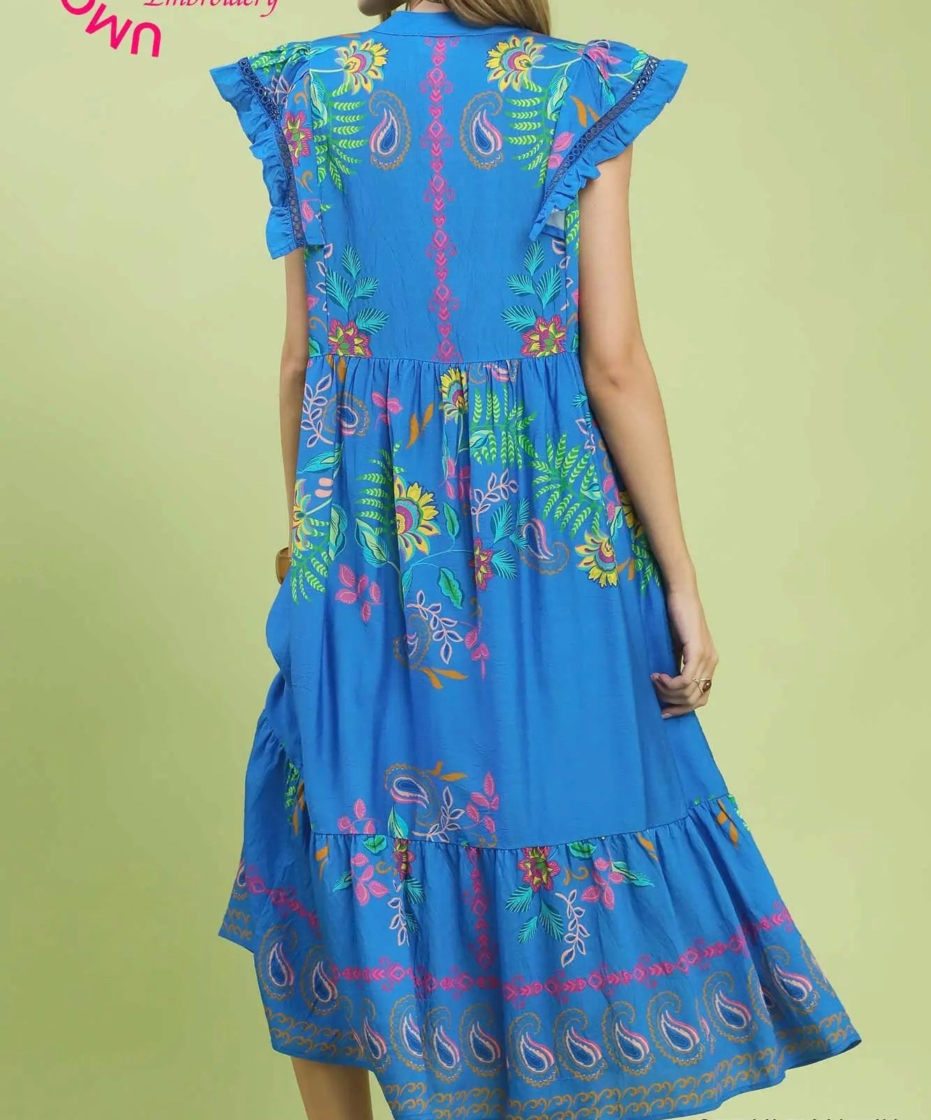 BLOOMING FLORAL MIDI DRESS