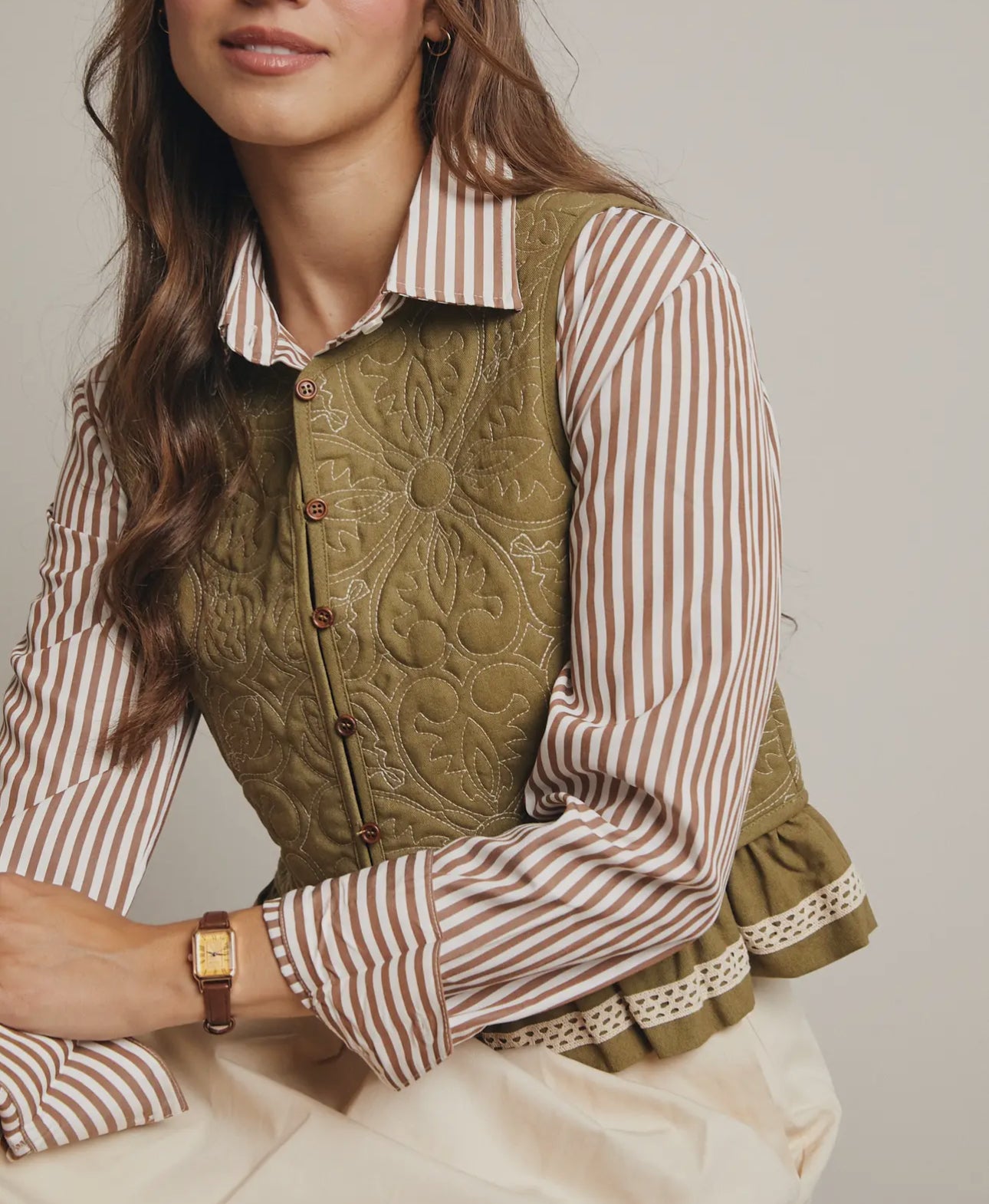 TRACKING TIME QUILTED VEST