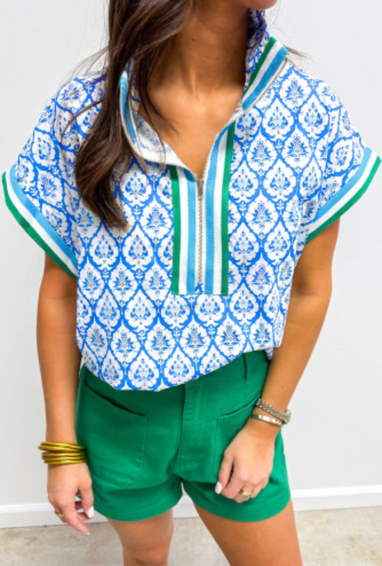 ANNA BLUE BLOUSE
